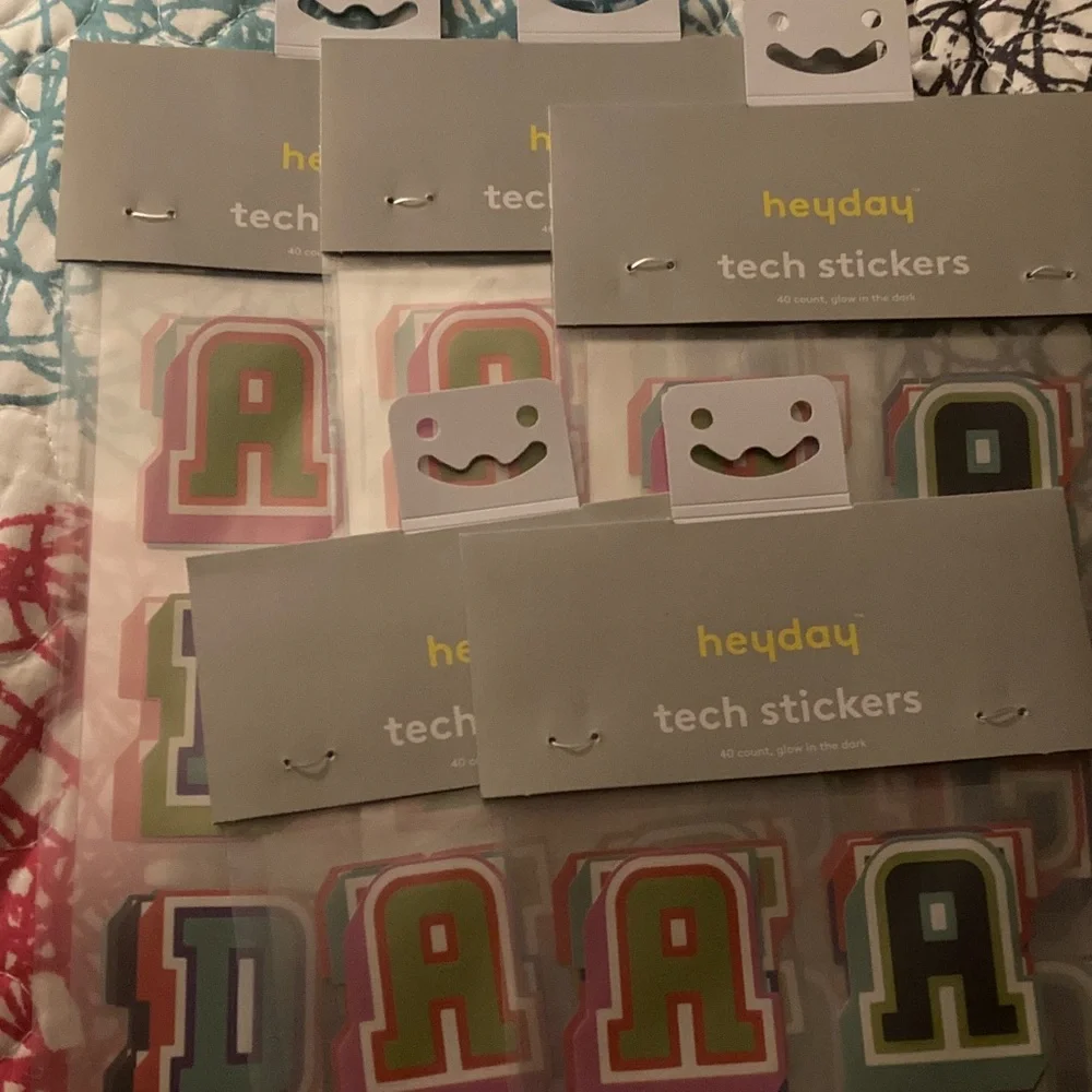 Heyday Vibrant Alphabet Tech Stickers set of 5pk